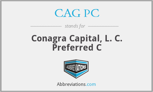 What does CAG PC stand for?